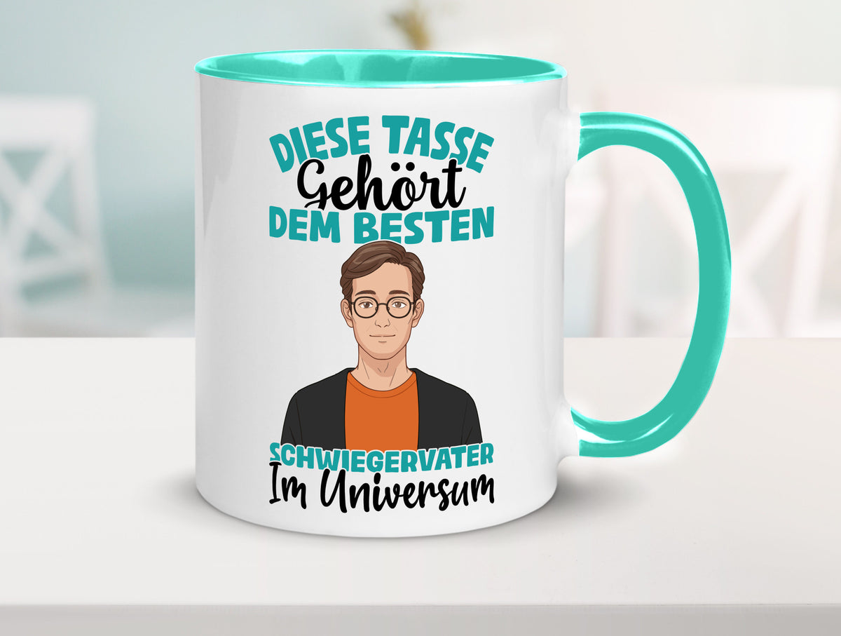 Im Universum: Schwiegervater |Schwiegersohn | Beziehung Geschenkidee Familie Tasse