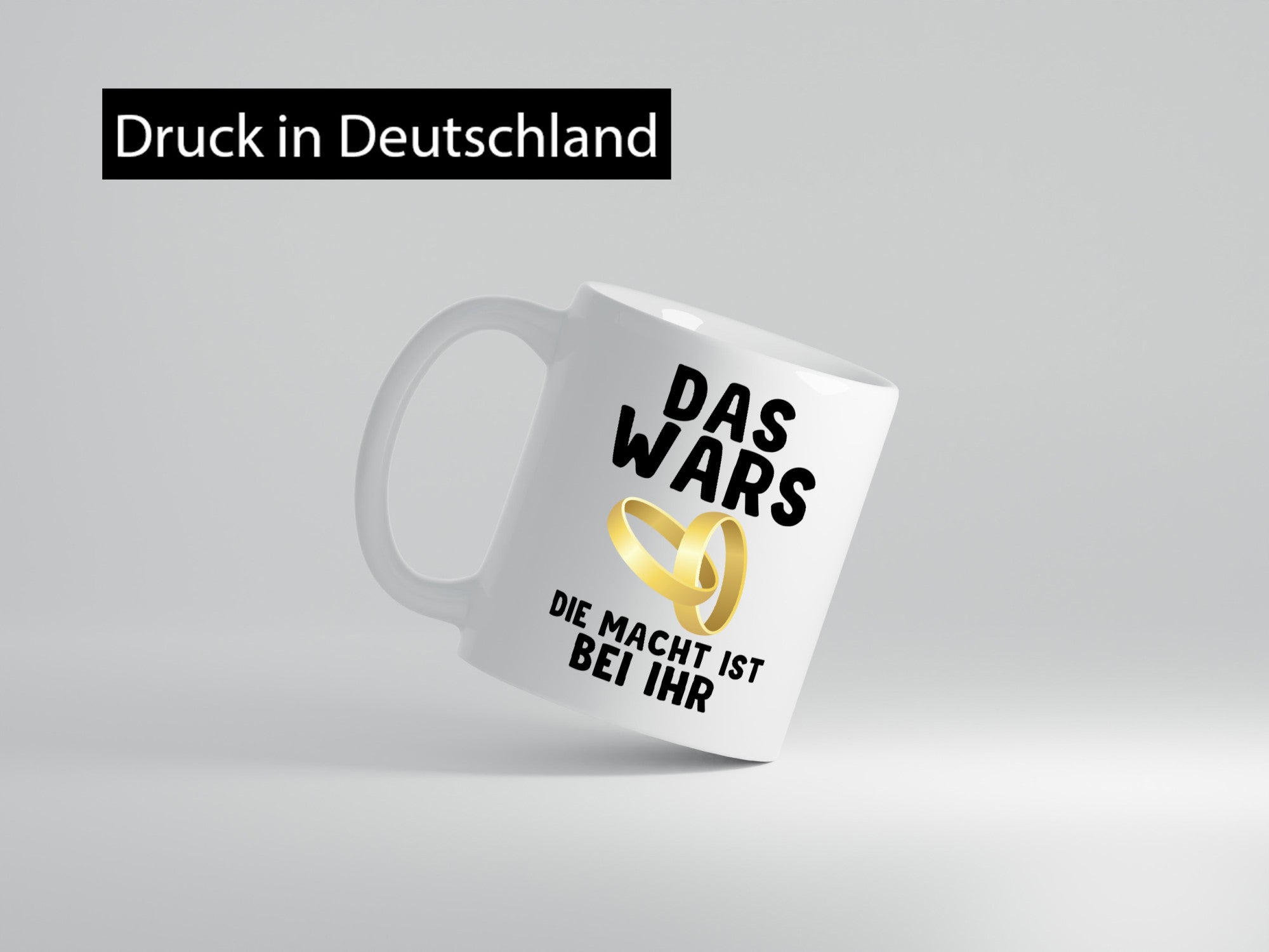 Die macht ist bei ihr | Hochzeit Tasse Ehemann Ehe Geschenk Humor Geschenkidee