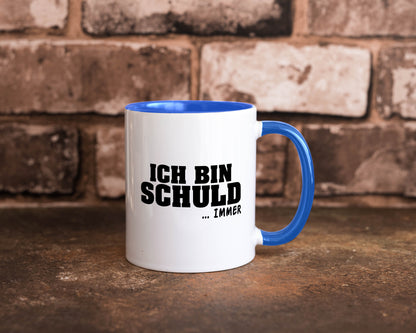 Ich bin Schuld | Schwarze Schaff lustig Humor Geschenkidee Geschenk Tasse