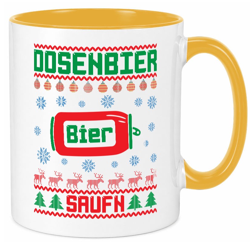 Dosenbier Saufn | Ugly Christmas Weihnachten Humor Geschenkidee Tasse