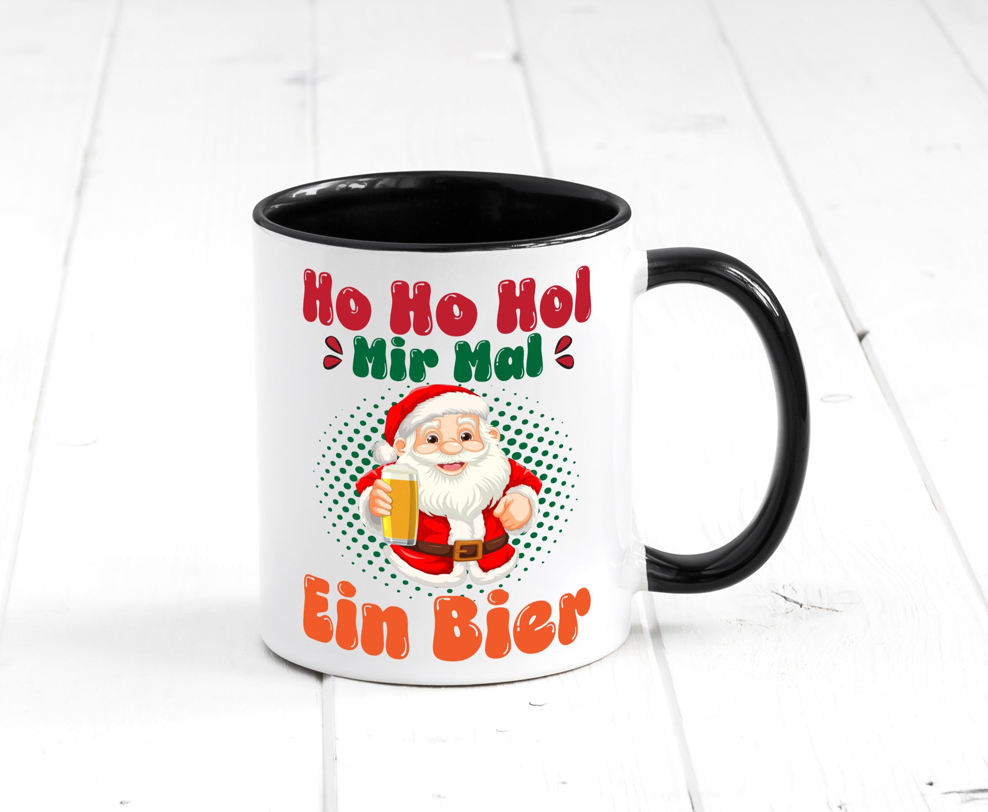 Ho mir mal ein Bier | Ugly Christmas Trinken v2 Geschenkidee Humor Tasse