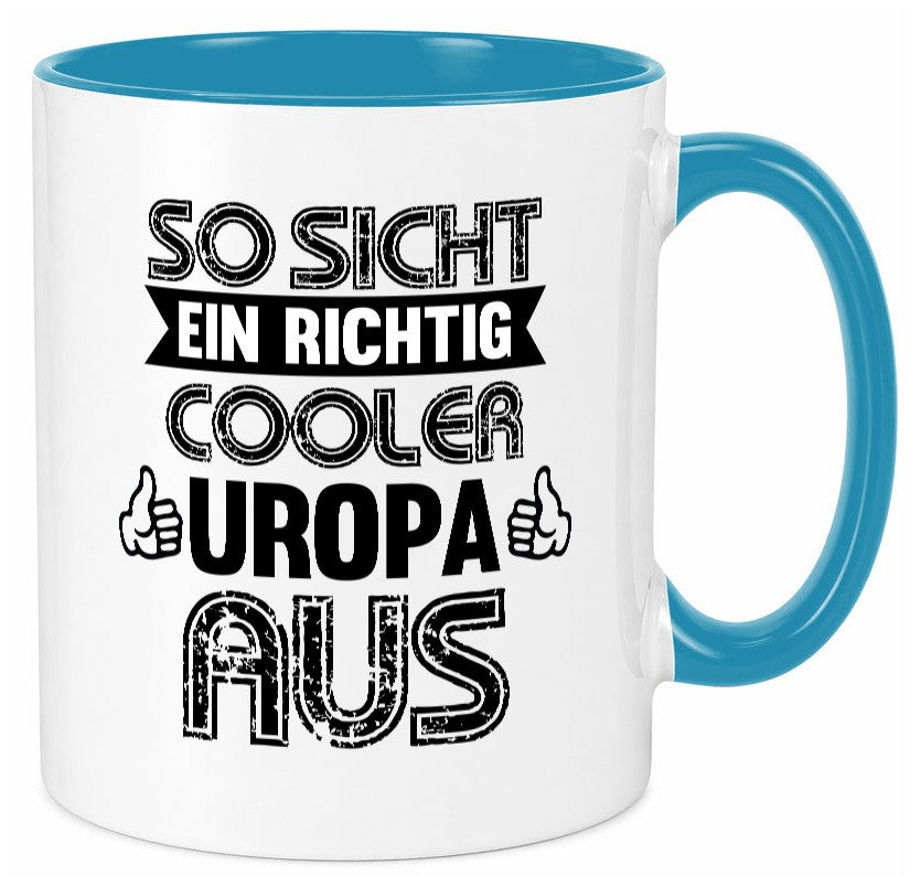 So sieht ein cooler uropa aus | Enkel lustiger Spruch Geschenk Familie Tasse