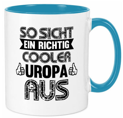 So sieht ein cooler uropa aus | Enkel lustiger Spruch Geschenk Familie Tasse