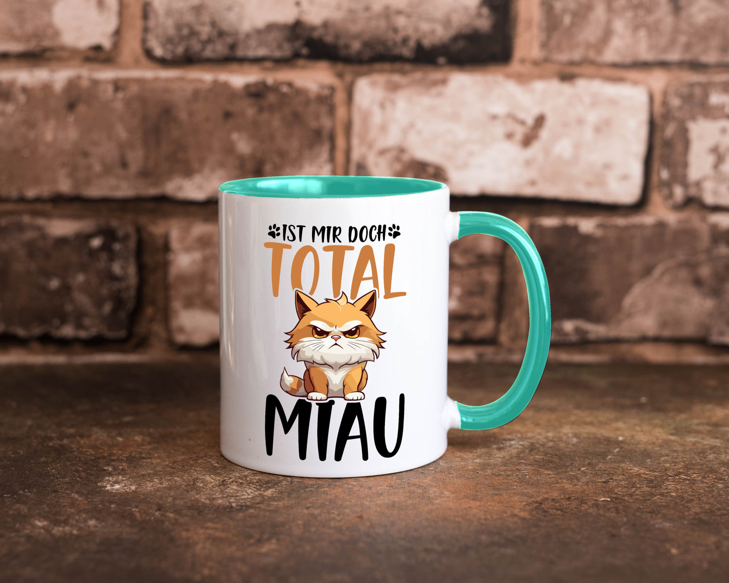 Ist mir doch total Miau | Katze Katzenliebhaber Geschenk Tierliebhaber Humor
