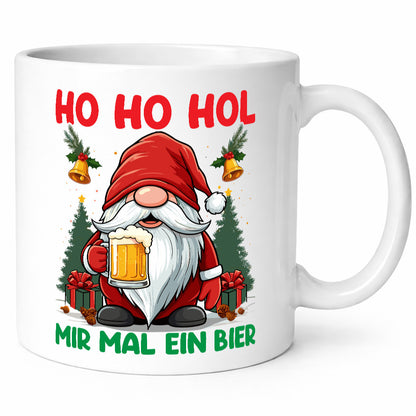 Hol mir mal ein Bier | Biertrinker Weihnachtsbier Humor Geschenkidee Tasse