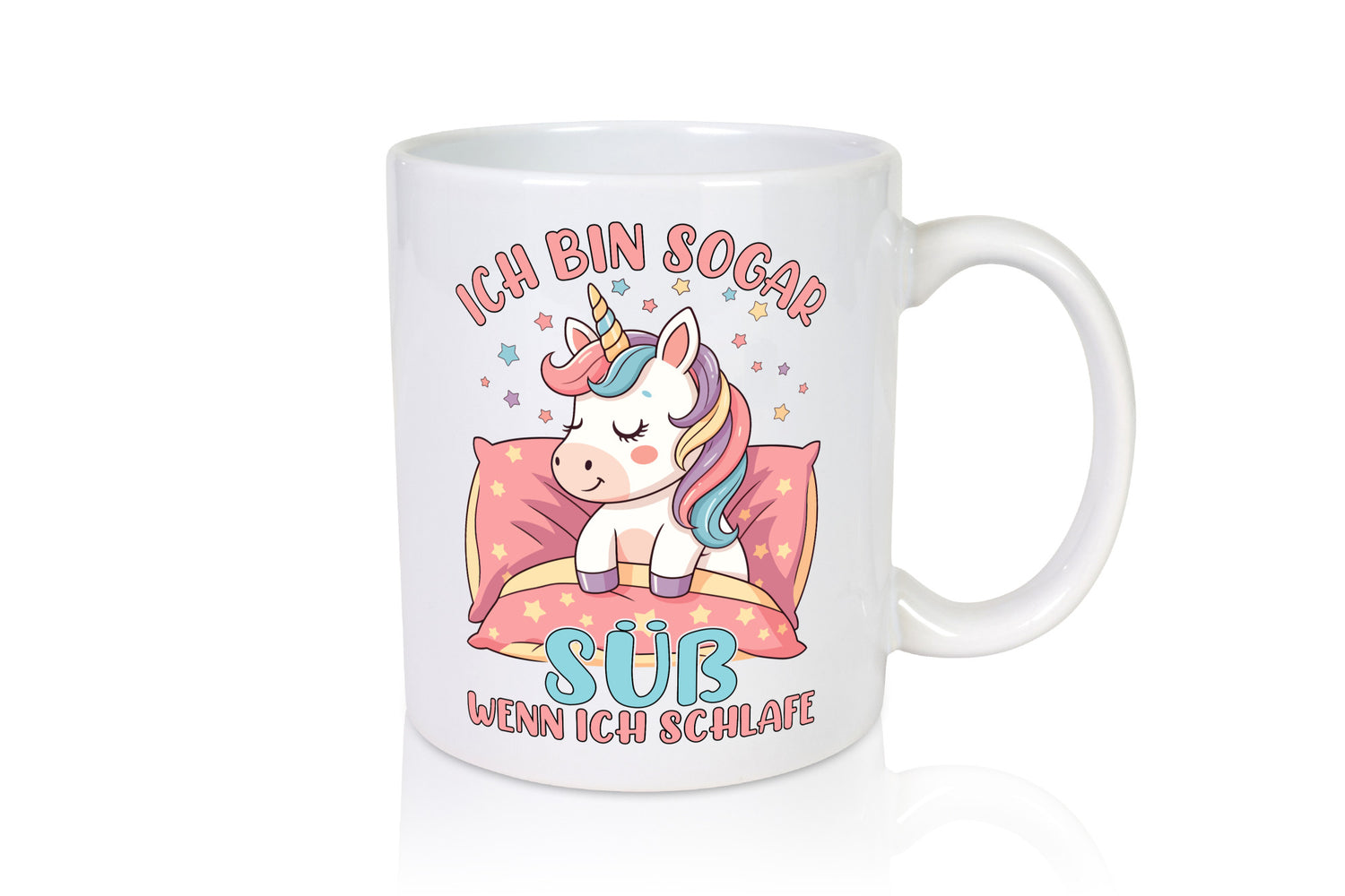 Bin süß wenn ich schlafe | Einhorn v2 Humor Geschenkidee Tasse