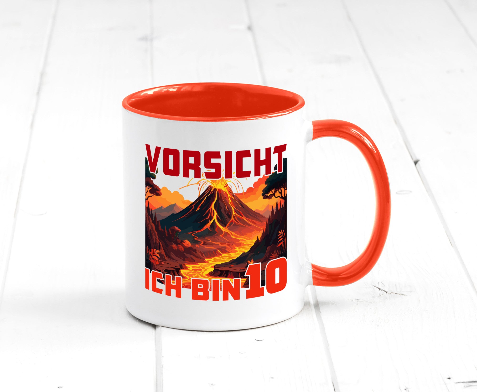 10. Geburtstag | 10 Jahre Vulkanausbruch Vulkan Humor Geschenkidee Tasse
