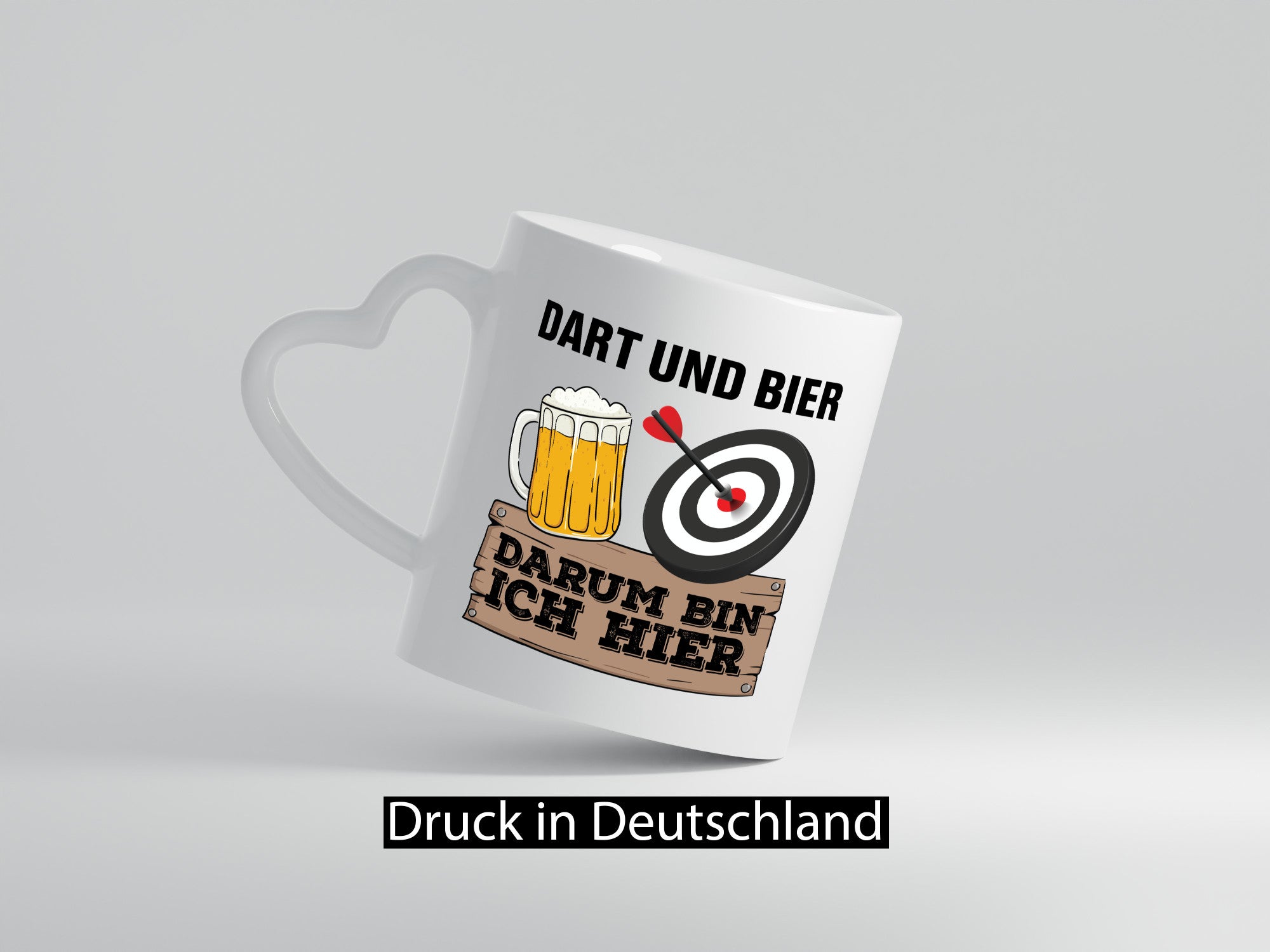 Dart und Bier darum bin ich hier | Party Geschenk Humor Geschenkidee lustiger