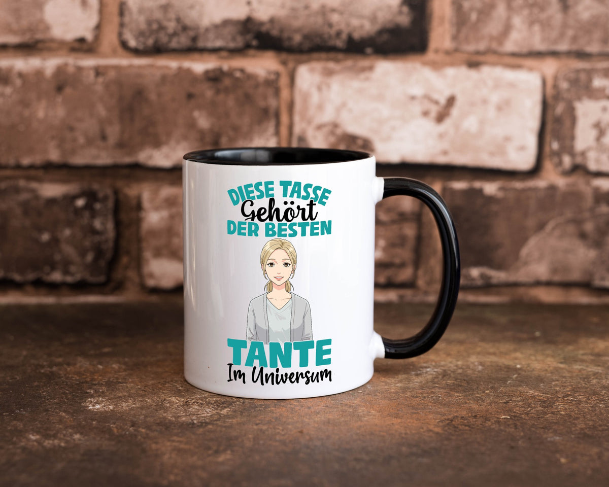 Im Universum: Tante | Nichte Schwester Familie lustig Geschenkidee Geschenk Tasse