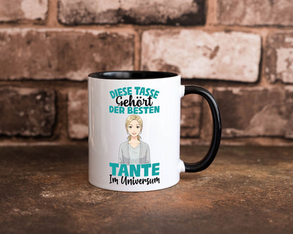 Im Universum: Tante | Nichte Schwester Familie lustig Geschenkidee Geschenk Tasse