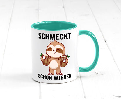 Schmeckt schon wieder | Frankfurt Hessen v2 Geschenkidee Humor Tasse