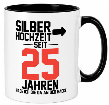 25. Hochzeitstag | Ehemann Silberhochzeit v2 lustig Humor Geschenkidee Geschenk Tasse