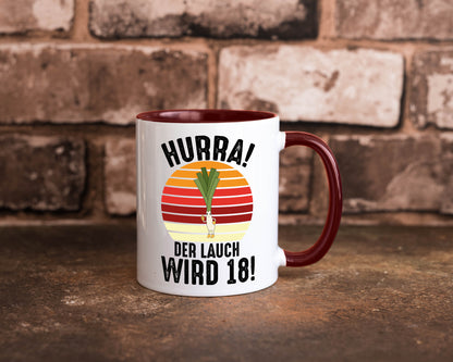 Hurra der lauch wird 18 | 18. Geburtstag Ehrentag lustiger Spruch Geschenk