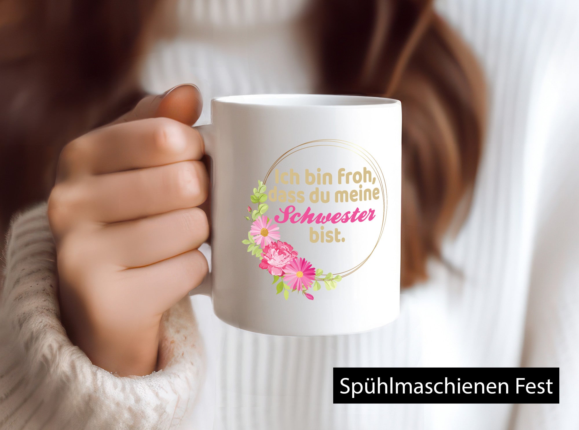 Ich bin froh das du meine Schwester bist | Geschwister v2 Humor Geschenkidee