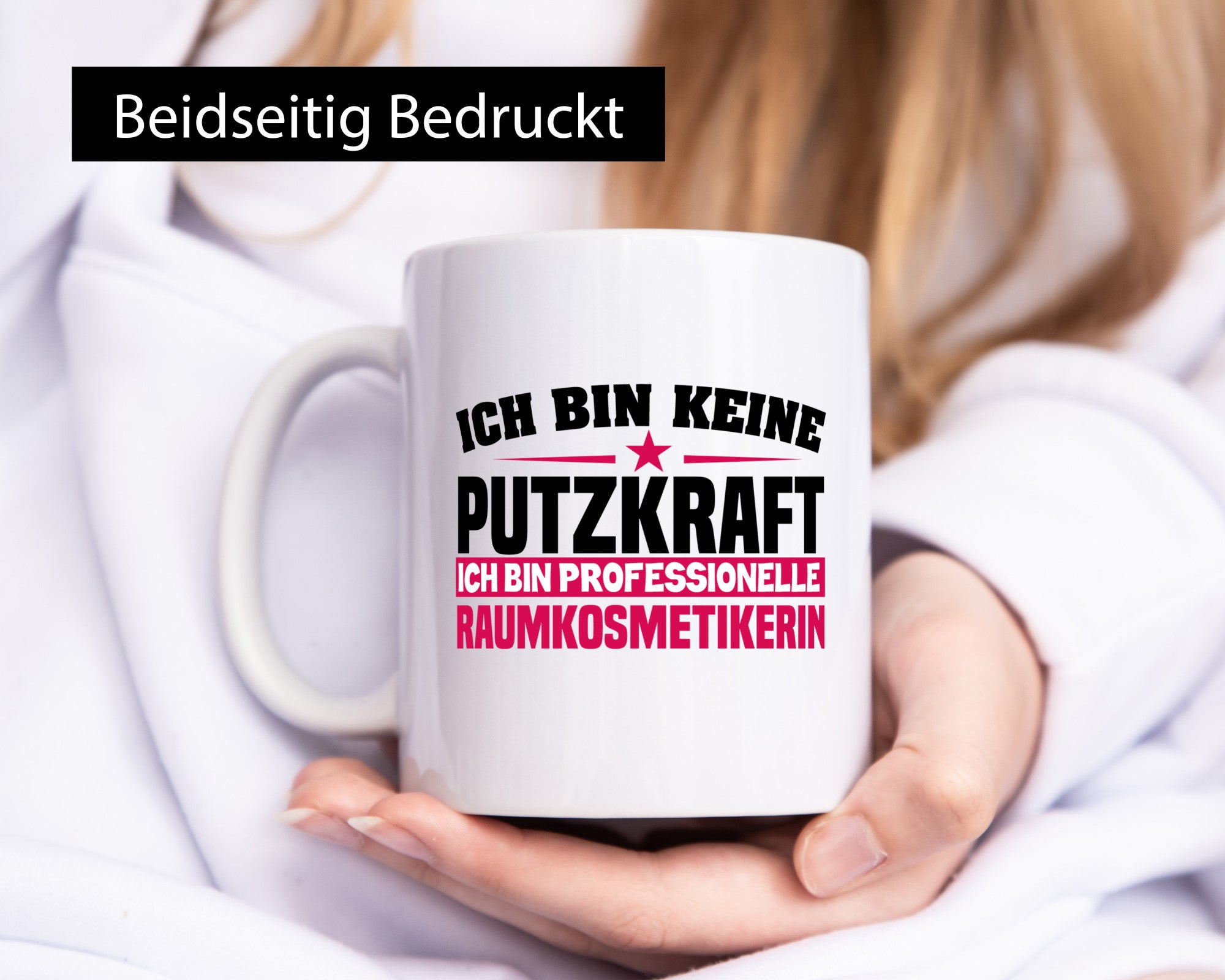 Raumkosmetikerin | Putzkraft Tasse Beruf Reinigung lustiger Spruch Geschenk