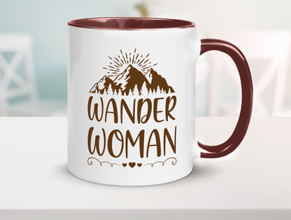 Wander Woman | Berge Herzen Geschenk Familie Geschenkidee lustiger Spruch Tasse