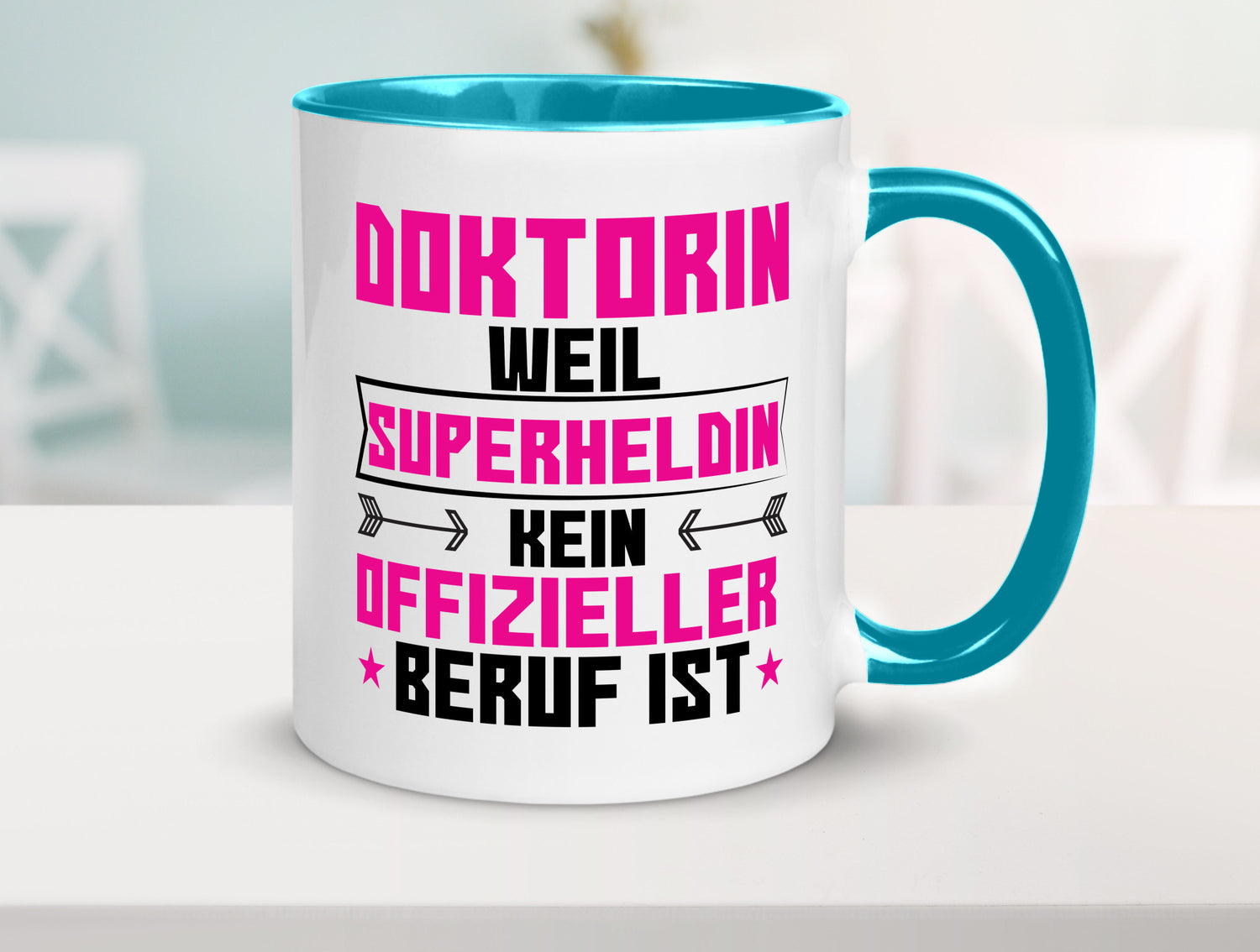 Superheldin Doktorin | Doktorand Doktortitel Geschenkidee Humor Tasse