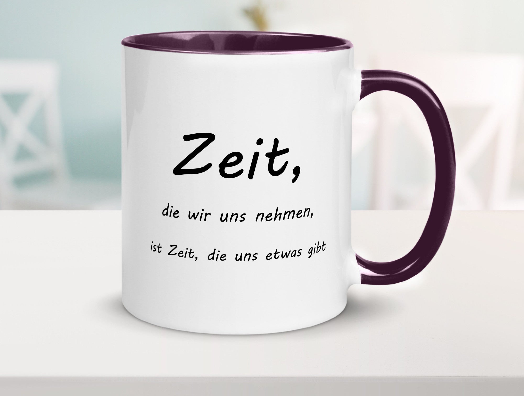 Zeit die wir uns nehmen ist etwas gibt Humor Geschenkidee Tasse
