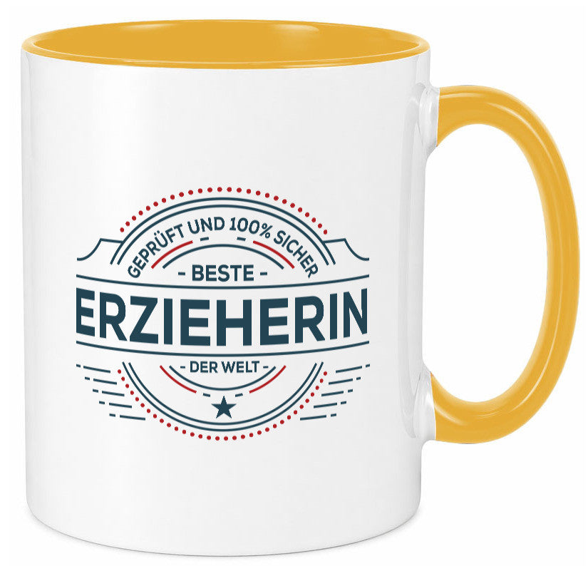Geprüft und sicher: Erzieherin | Pädagogin Schule Geschenk Humor Geschenkidee