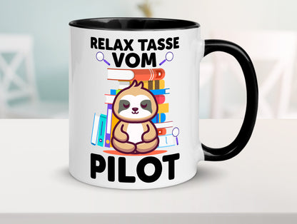 Relax Tasse: Pilot | Flugzeug Piloten lustiger Spruch Geschenk Humor