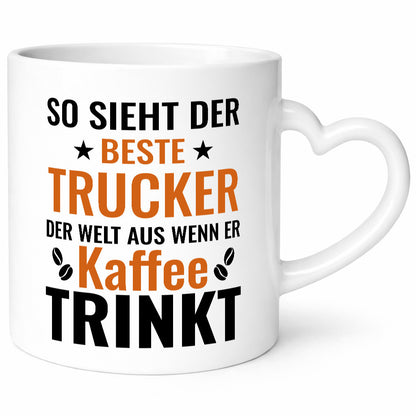 Kaffee trinkt: Trucker | LKW Fahrer Beruf Geschenk Arbeit Kollegen Büro
