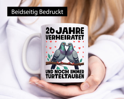 26 Jahre verheiratet | Turteltauben Ehe Ehepaar Geschenk Humor Geschenkidee