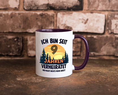 Ich bin Verheiratet | 9. Hochzeitstag Ehepaar v2 Geschenkidee Humor Tasse