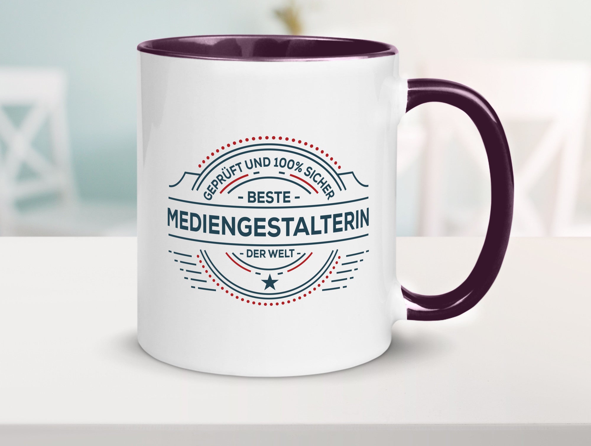 Geprüft und sicher: Mediengestalterin | Medien lustiger Spruch Geschenk Humor