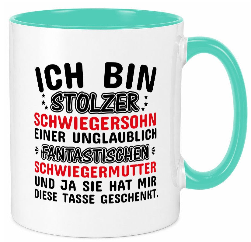 Stolzer Schwiegersohn einer Schwiegermutter Geschenkidee Familie Humor Tasse