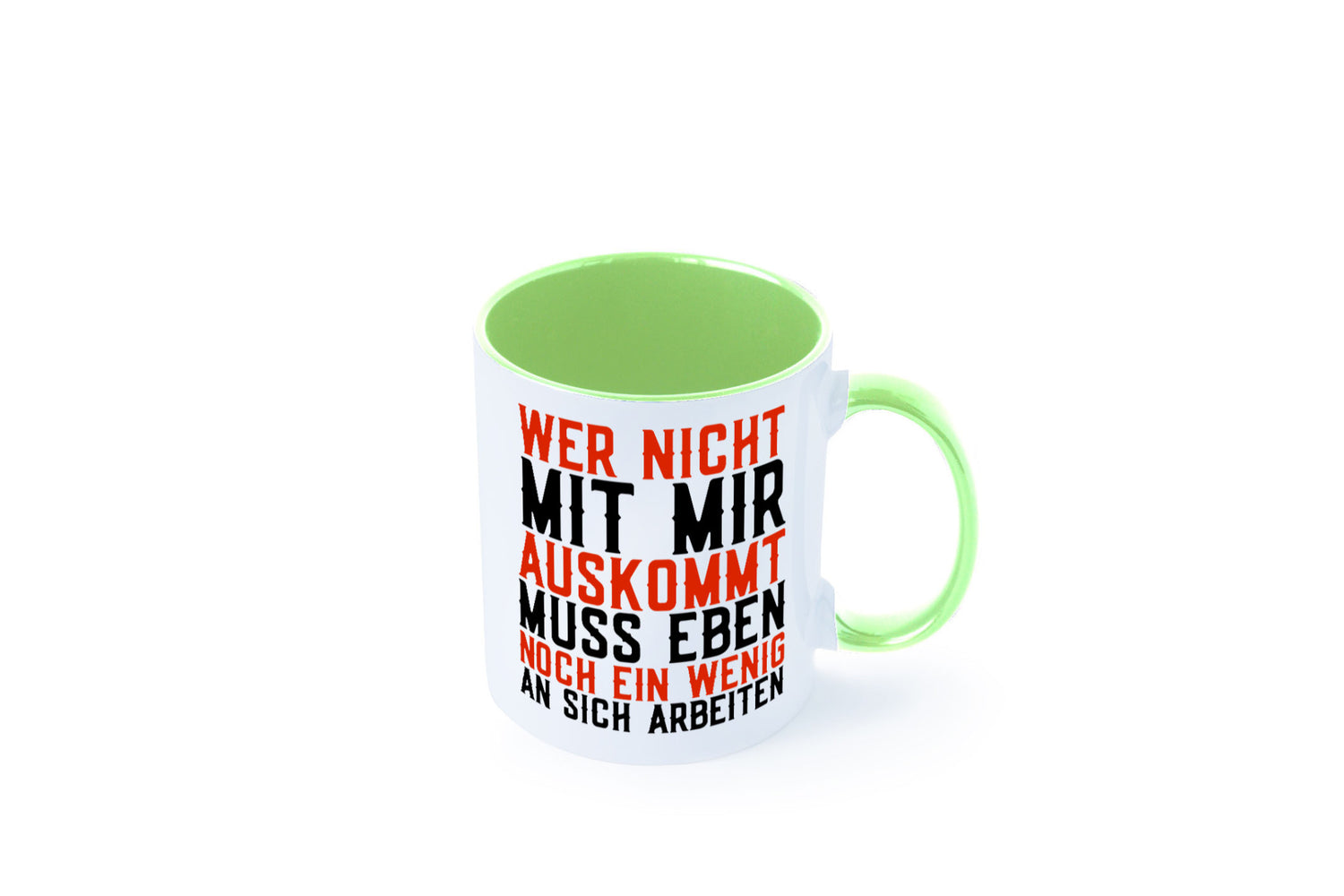 Wer nicht mit mir auskommt | Selbstbewusst witziger Spruch Geschenkidee Humor