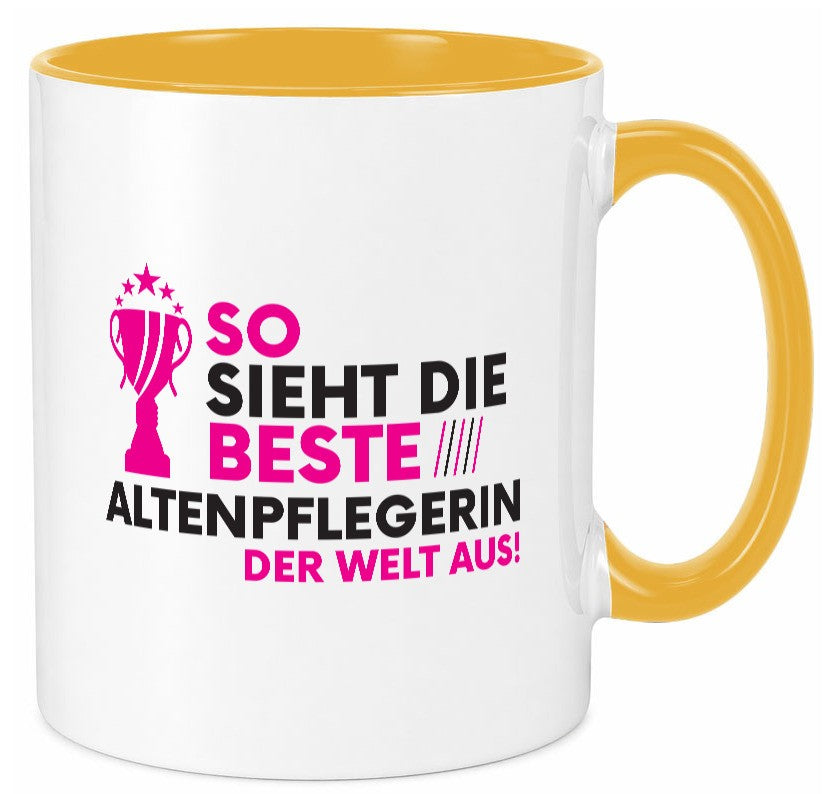 Die Weltbeste Altenpflegerin | Pflegepersonal Pflege lustig Humor Geschenkidee Tasse