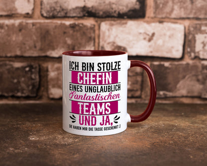 Stolze Chefin | Tolles Team Mitarbeiter lustig Arbeit Kollegen Büro Geschenk