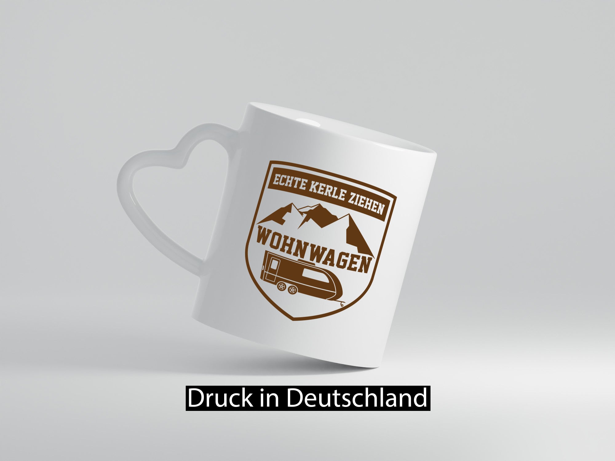 Echte Kerle | Wappen Wohnwagen Humor Geschenkidee Tasse