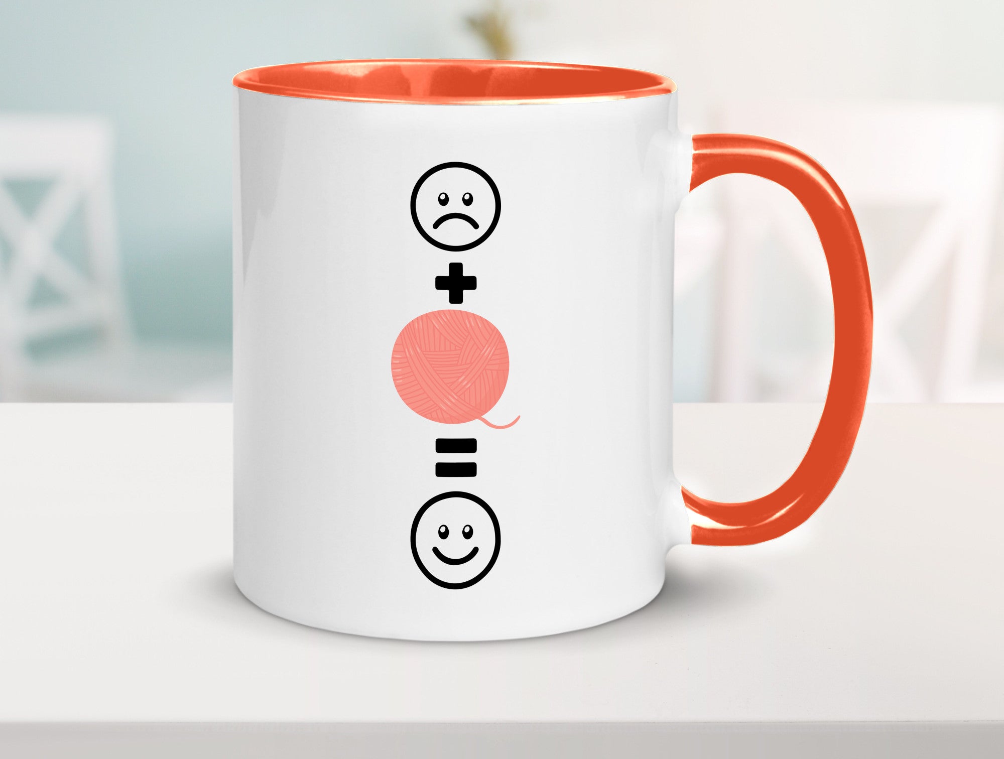 Wolle | Häkeln |Glücklich Geschenk Humor Geschenkidee lustiger Spruch Tasse