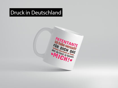 Patentante Tasse | lustiger Spruch Patin Tante Geschenk Humor Geschenkidee