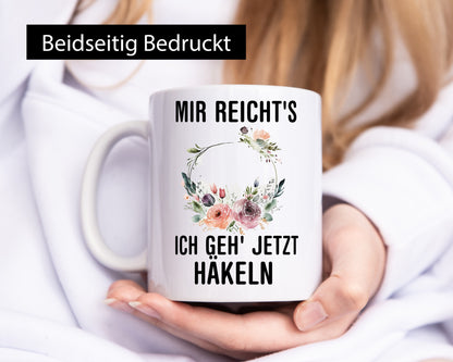 Ich geh` jetzt häkeln | Häkelzubehör Freundin Geschenkidee Humor Tasse