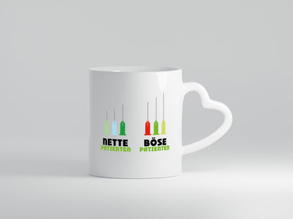 Nette und böse Patienten | Spritze Nadel Arzt Doktor Geschenkidee Humor Tasse