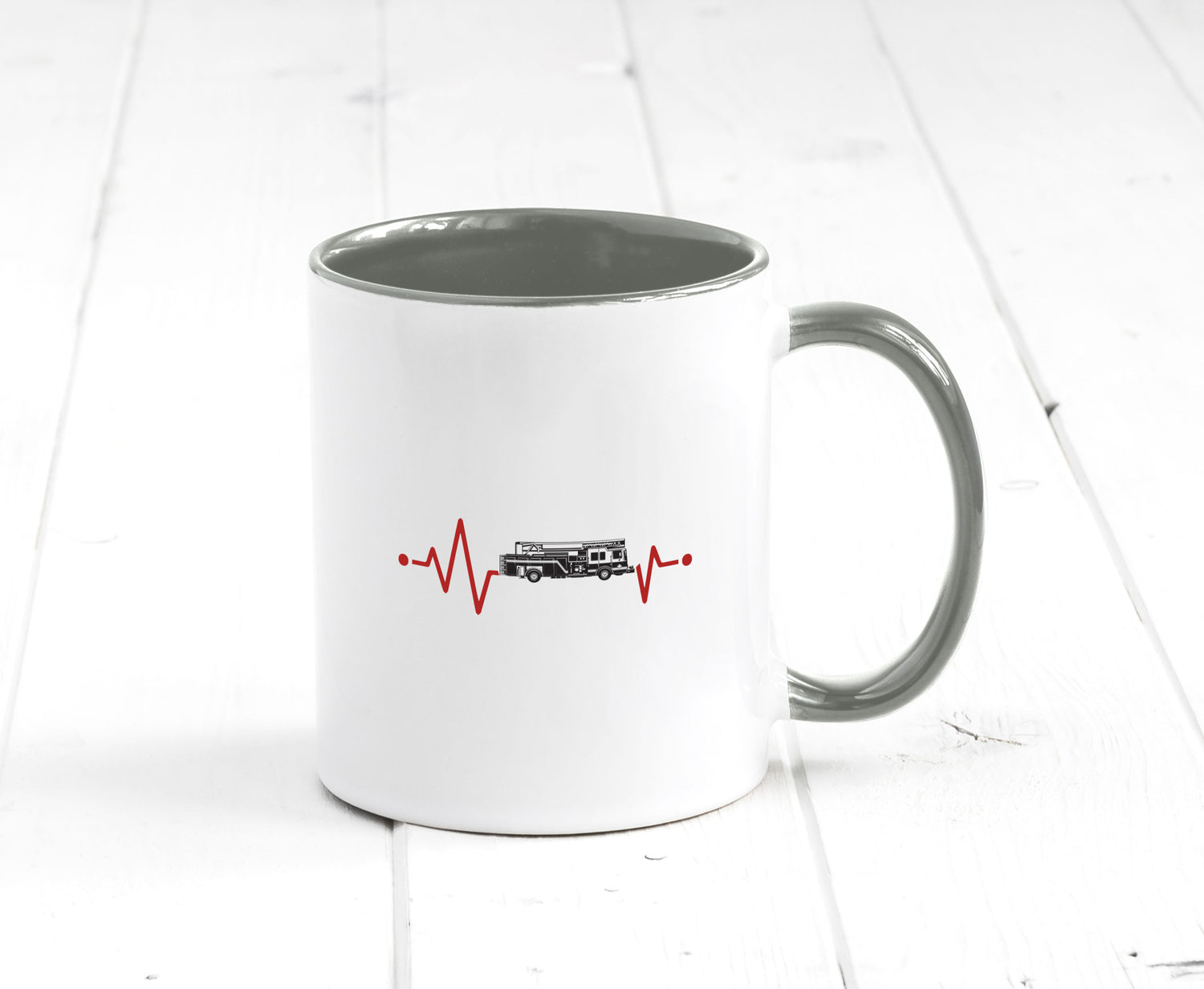 Herzschlag | Feuerwehrfahrzeug Feuerwehr Humor Geschenkidee Tasse