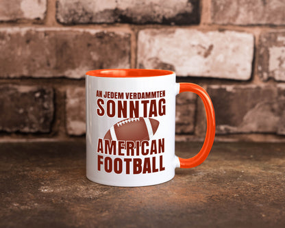 American Football | Sportfan Motiv jeden Sonntag Humor Geschenkidee Tasse