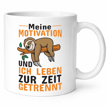 Keine Motivation | Faultier Tasse Büro Humor faul Geschenk Arbeit Kollegen