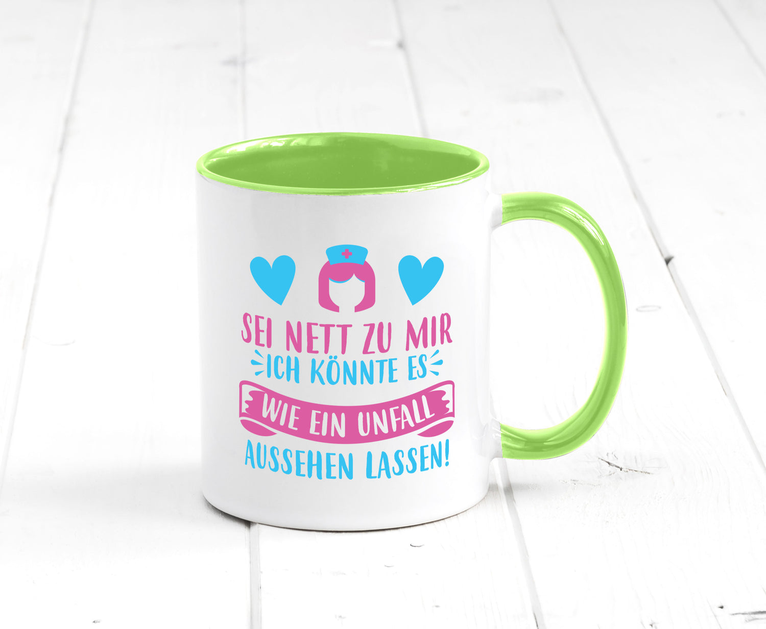 Sei nett, könnte wie ein Unfall aussehen | Kopf lustiger Spruch Geschenk Humor