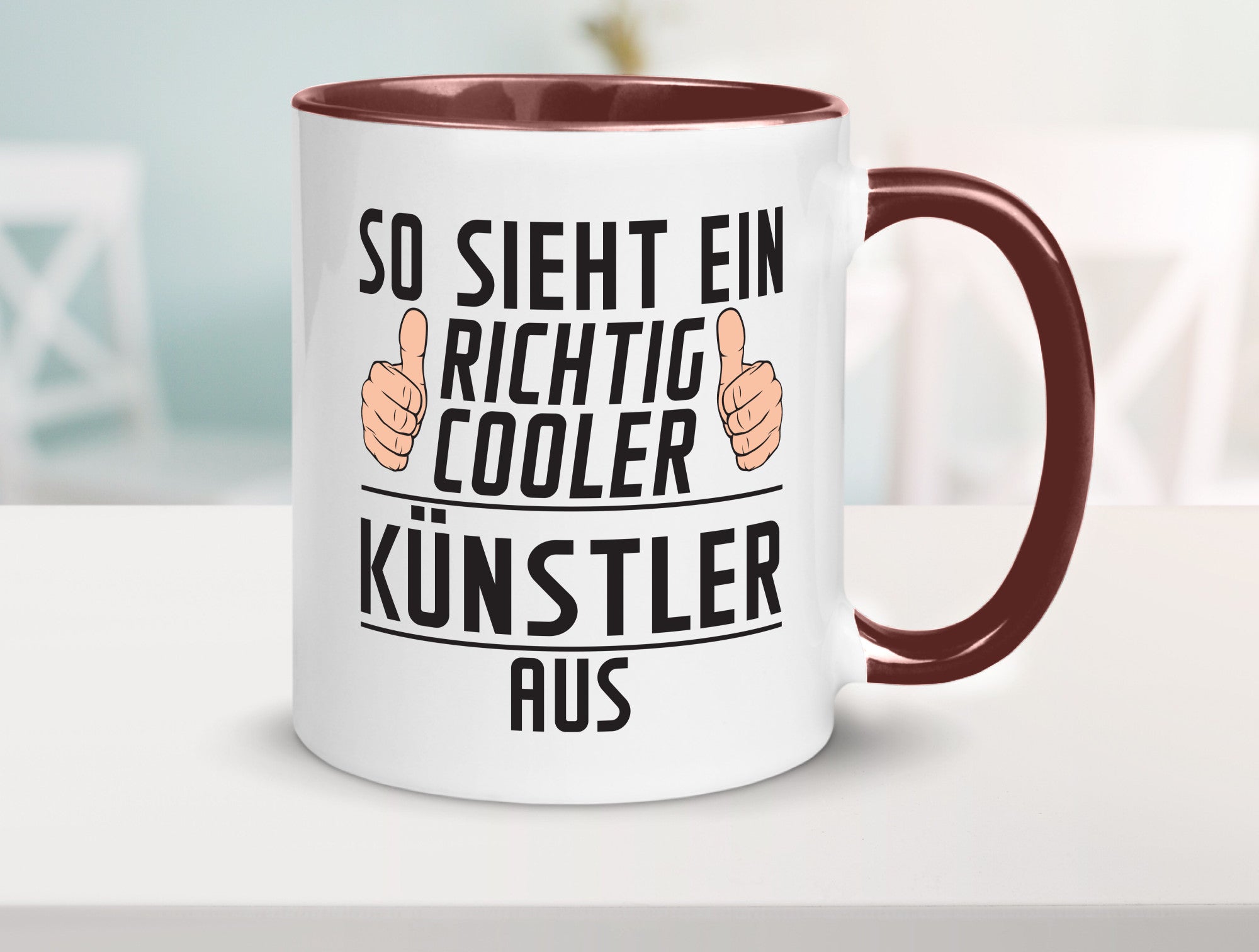 Richtig Cooler Künstler | Spruch lustig Kunst Geschenkidee Humor Tasse