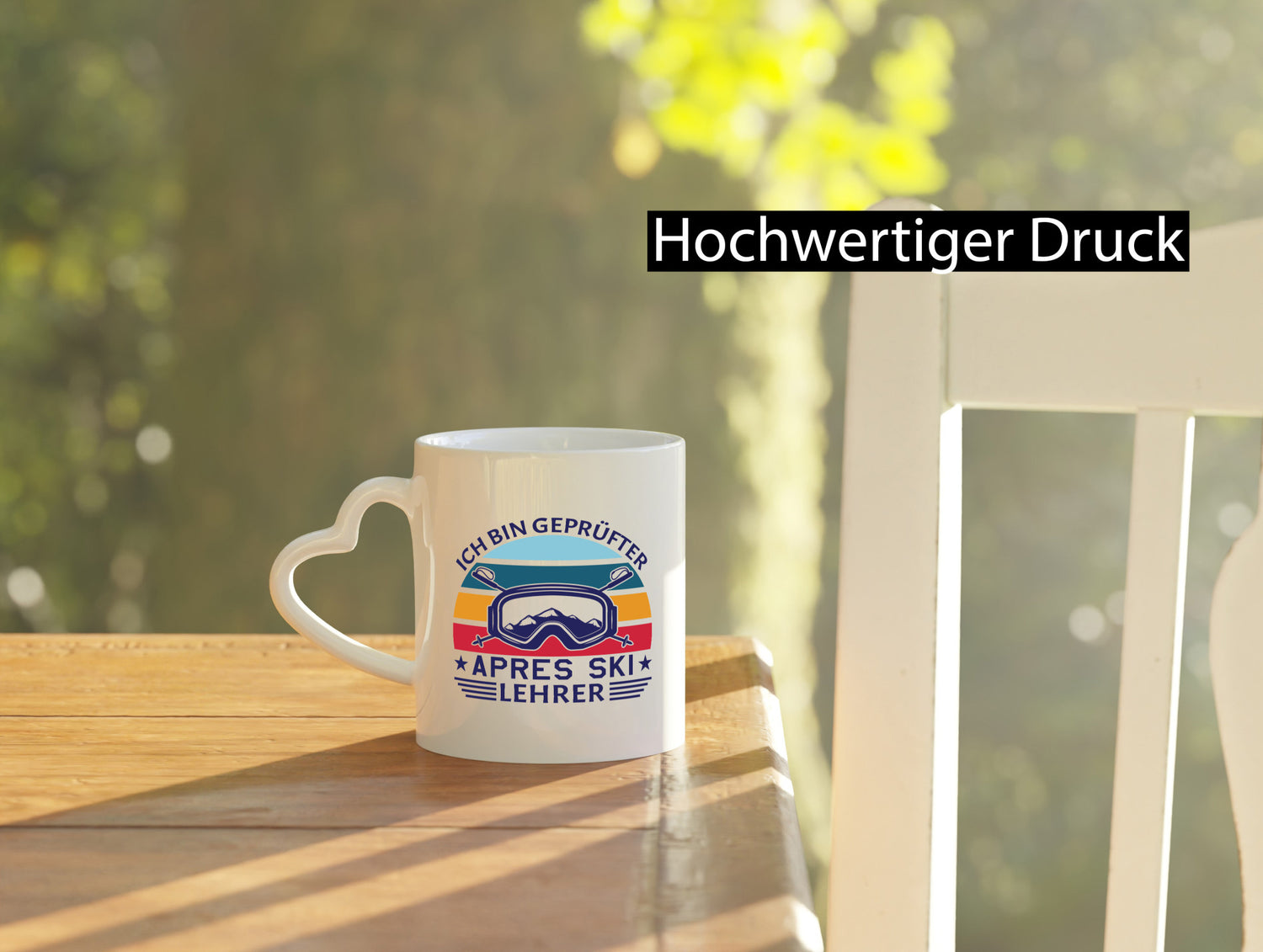 Geprüfter Apres Ski Lehrer | Ski-Brille Berge Ski-Stöck lustig Humor
