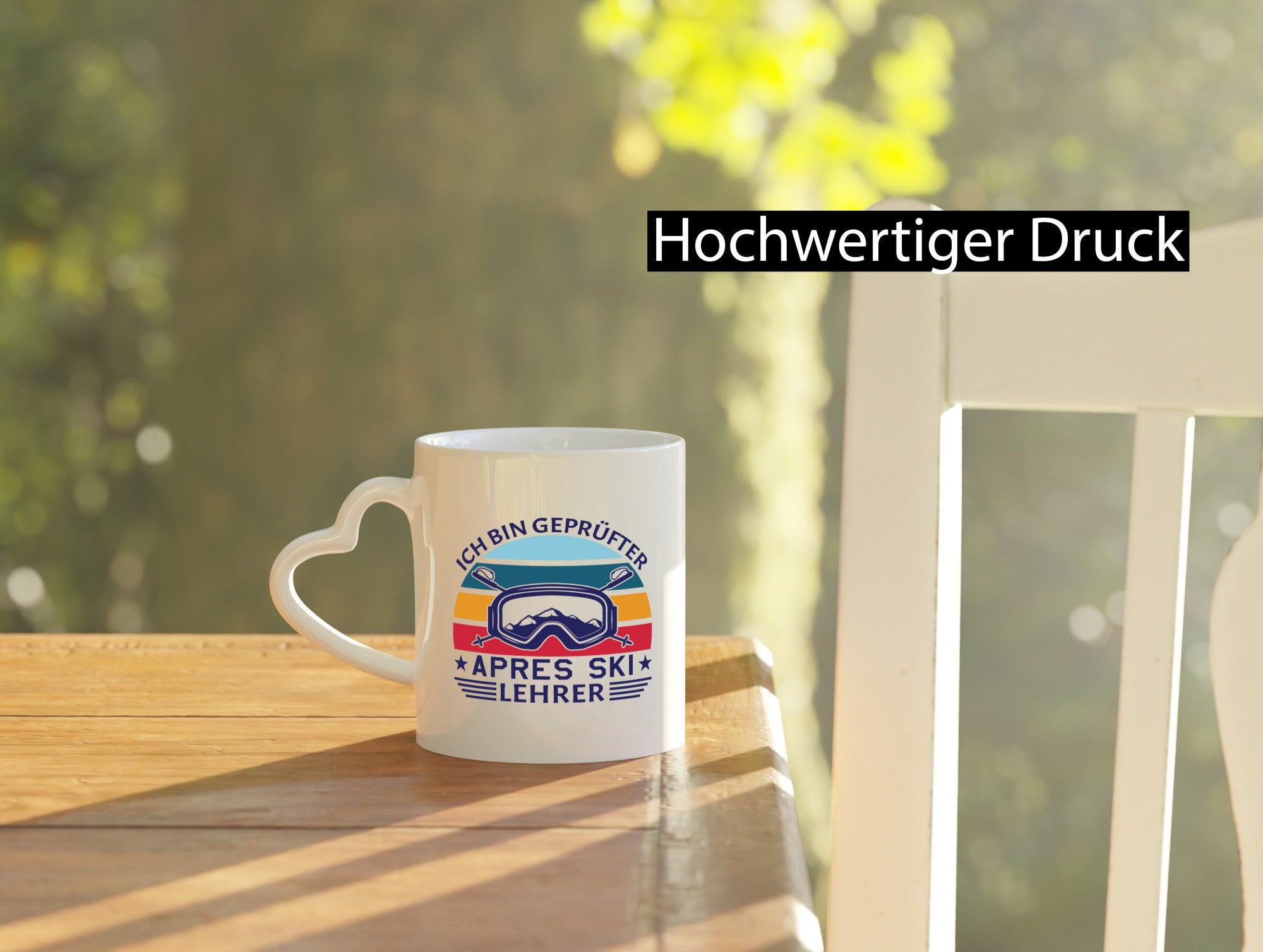 Geprüfter Apres Ski Lehrer | Ski-Brille Berge Ski-Stöck lustig Humor