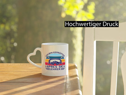 Geprüfter Apres Ski Lehrer | Ski-Brille Berge Ski-Stöck lustig Humor