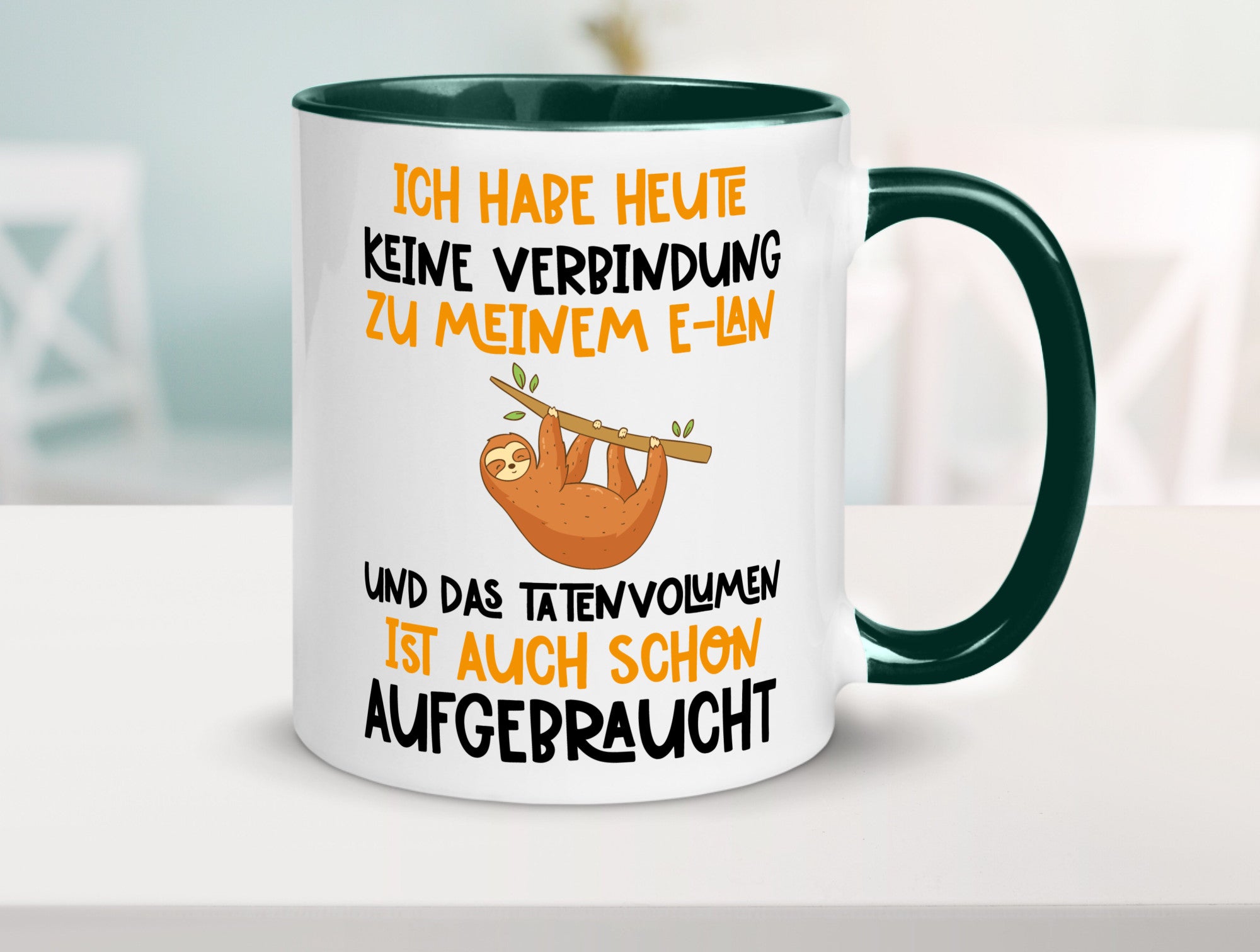 Tatenvolumen aufgebraucht | Spruch Humor Faultier Tierliebhaber Geschenkidee