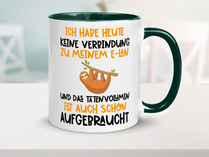 Tatenvolumen aufgebraucht | Spruch Humor Faultier Tierliebhaber Geschenkidee