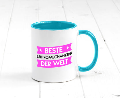 Beste Elektromechanikerin | Mechanikerin Humor Geschenkidee Tasse