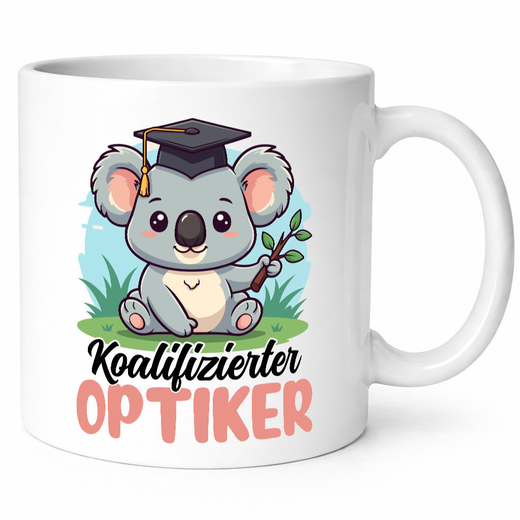 Koalifizierter Optiker | Augenoptiker Humor Geschenkidee Tasse