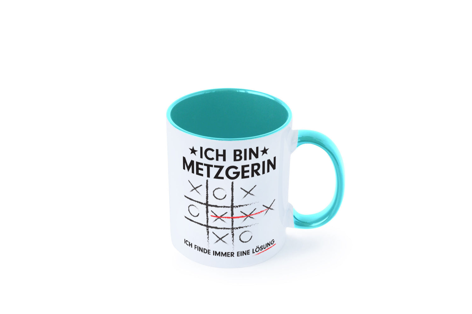 Löse Probleme: Metzgerin | Fleischerin Humor Geschenkidee Tasse